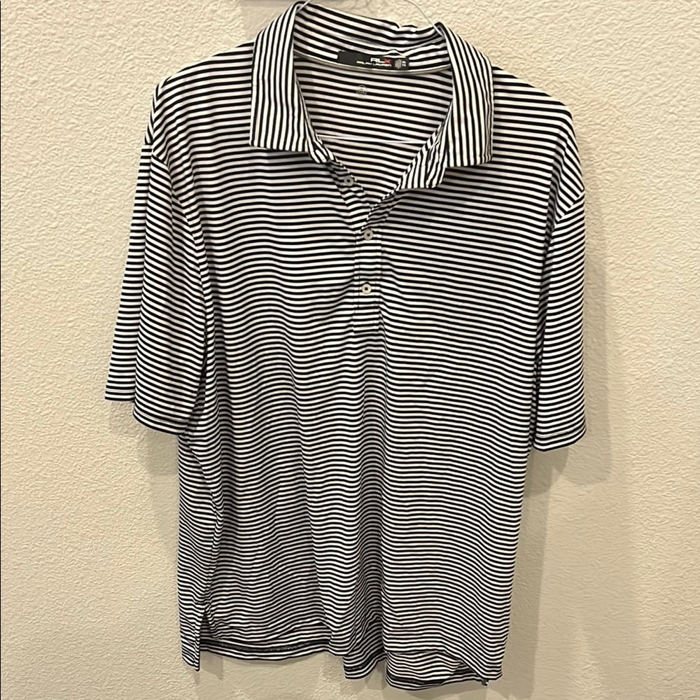 Polo by Ralph Lauren Black and White Striped Polo Shirt
